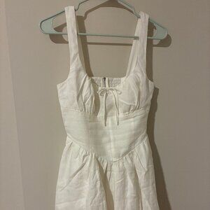 Reformation Daria Linen Dress White Size 4